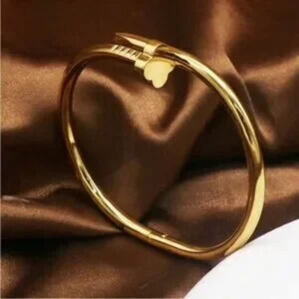Gold Stainless Steel Nail Bracelet